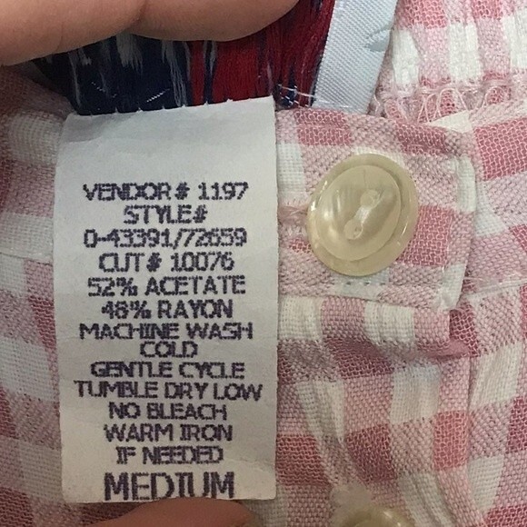 VINTAGE Gingham Plaid Midi Maxi Skirt medium - Picture 8 of 10